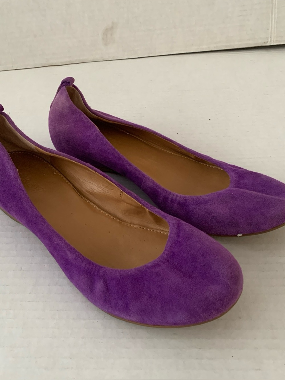 J.Crew Anya Purple Suede Ballet Flats Size 7